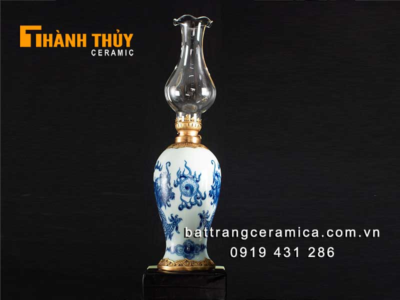 Đèn bàn thờ rồng 31cm phong thủy ấm cúng kích tài lộc 