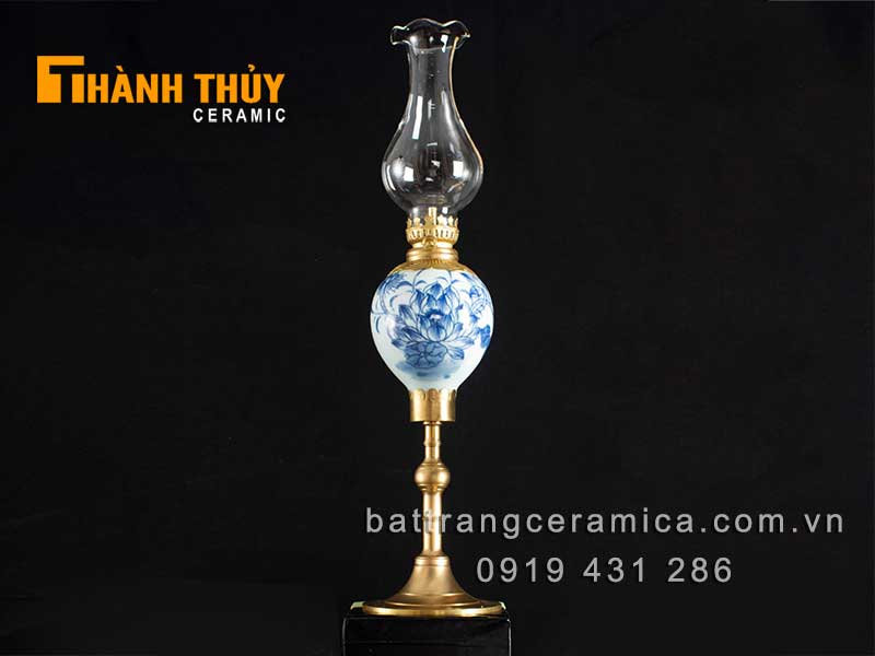 Đèn bàn thờ hoa sen 31cm đẹp chuẩn phong thủy, hút tài lộc 