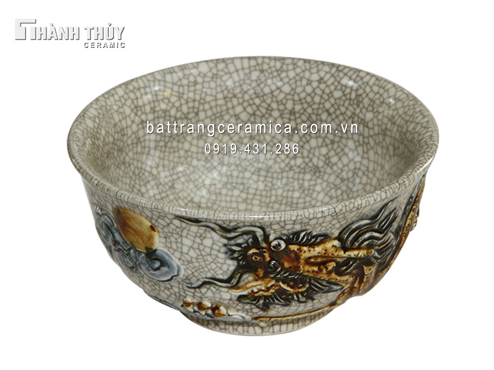 Bát thờ men rạn đắp Rồng cao cấp Quà tặng sang trọng Giá tốt Bát thờ men rạn đắp Rồng cao cấp Quà tặng sang trọng Giá tốt