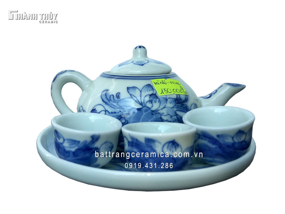 Bộ ấm chén thờ cao cấp quà tặng sứ Bát Tràng uy tín giá tốt