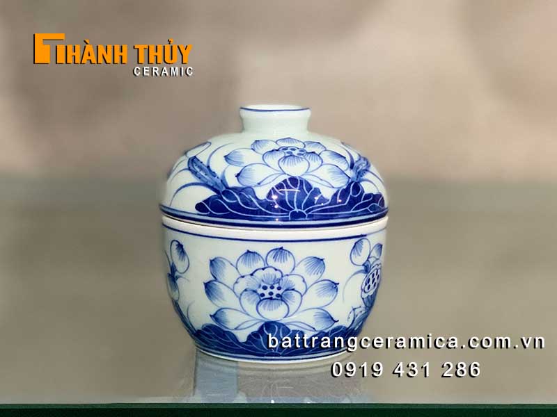 Bát nước thờ hoa Sen cao cấp Gốm sứ Bát Tràng Giá tốt 