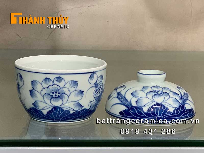 Bát nước thờ hoa Sen cao cấp Gốm sứ Bát Tràng Giá tốt