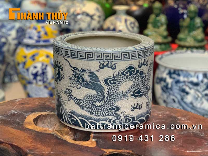 Bát hương men rạn 22 cm cao cấp Bát Tràng hàng chuẩn giá tốt