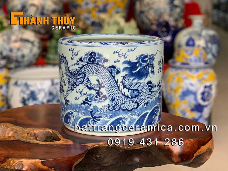 Bát hương Rồng chầu nguyệt cao cấp 20cm sang trọng giá tốt