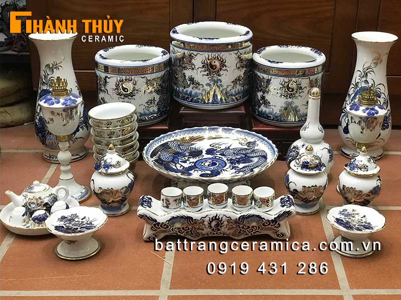 Bộ đồ thờ cao cấp 24k sang trọng Hưng Thịnh độc quyền