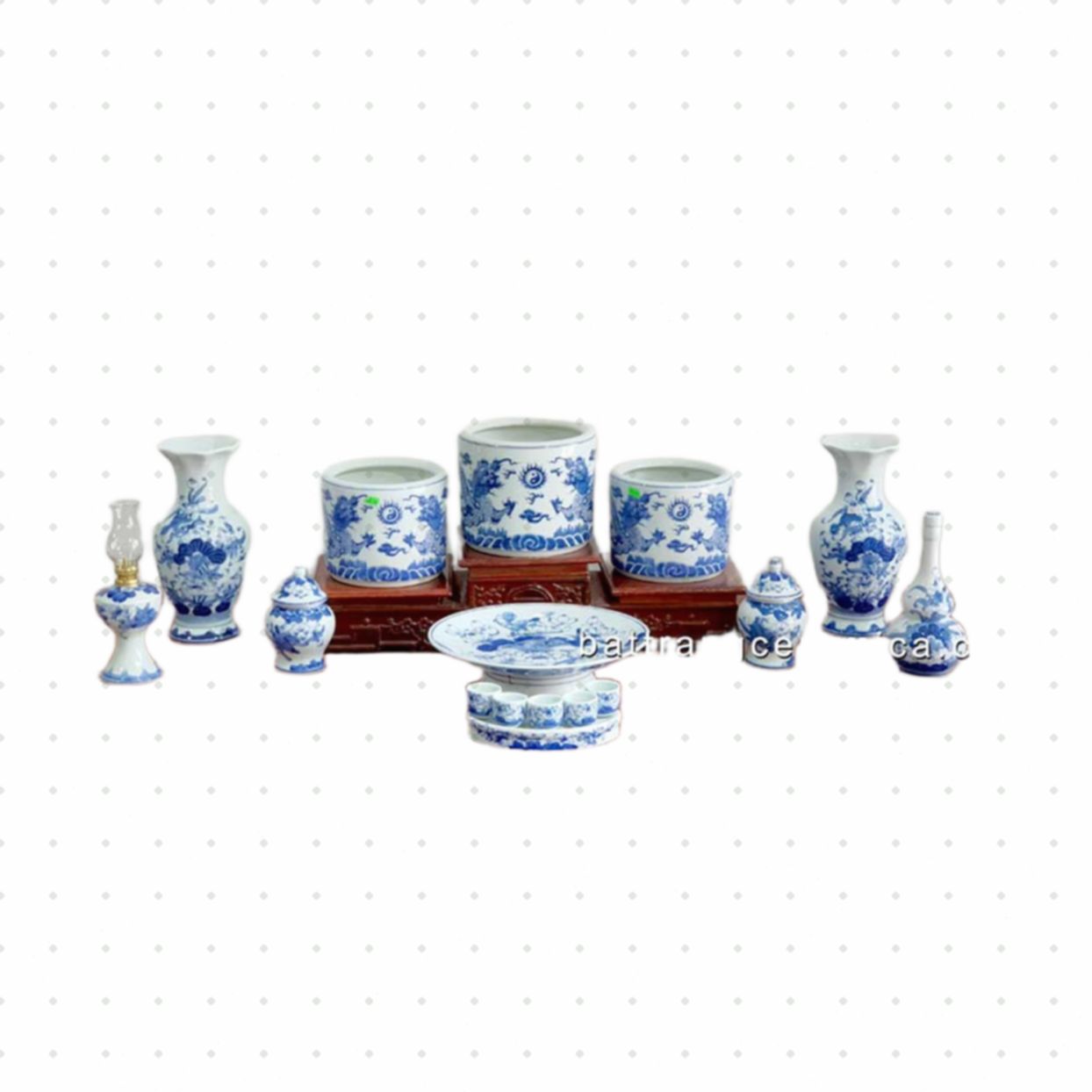BộđồthờBátTràngmenxanhLamcao cấpĐạicát02đồthờđẹpgiárẻ 