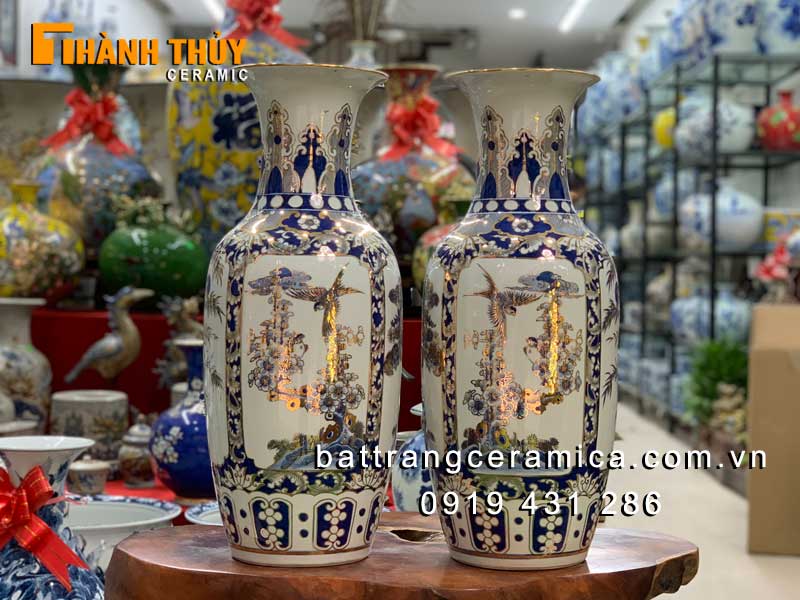 Tiểu lộc bình vàng 24k tứ quý 60cm cao cấp phong thủy