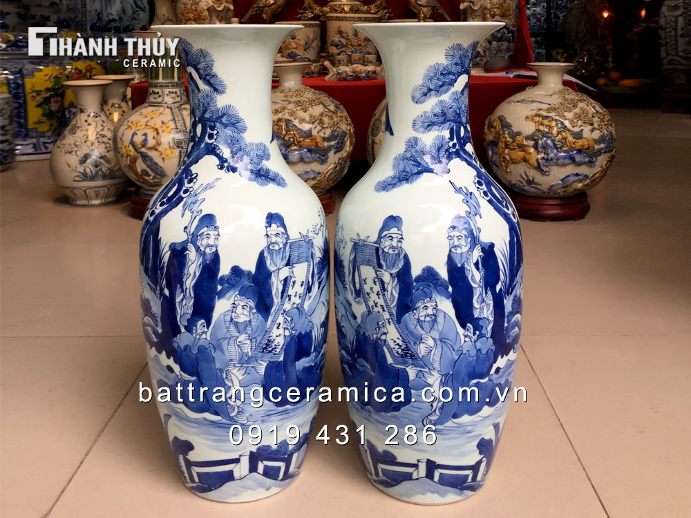 Lộc bình ngũ lão 50cm Bát Tràng đẹp phong thủy hút tài lộc