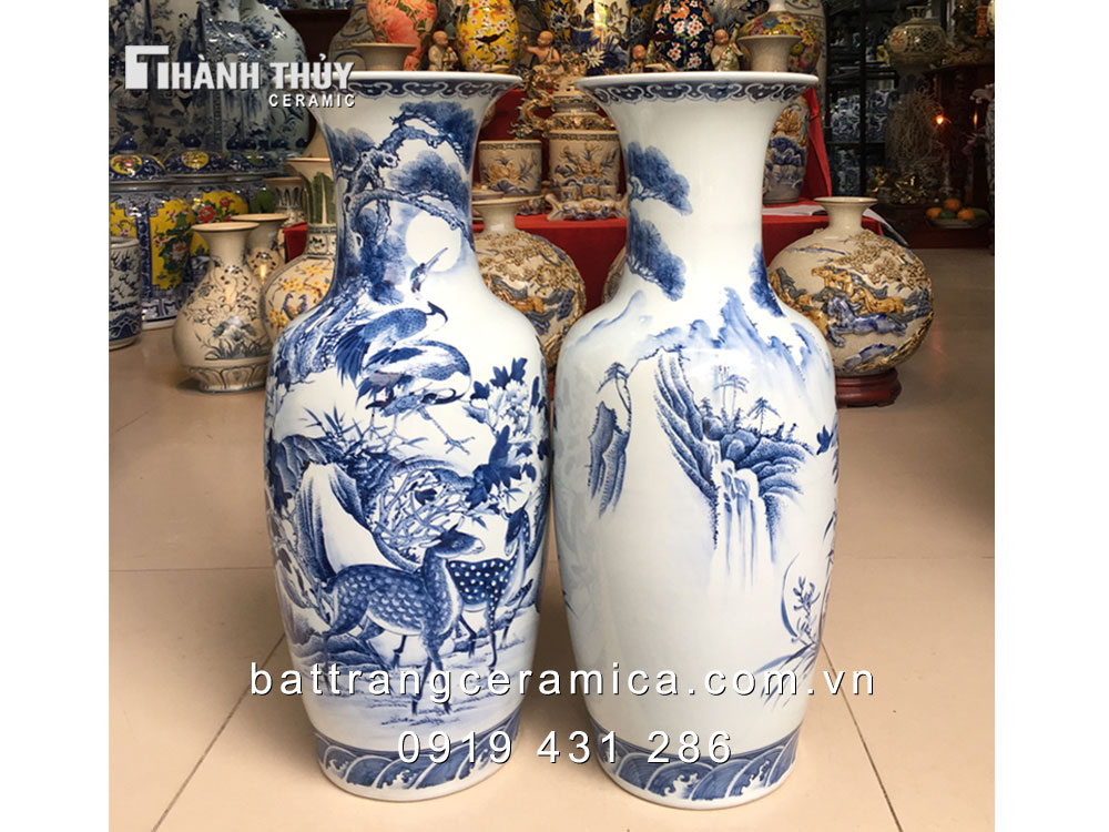 Lọ lộc bình Tùng Lộc Hạc 60cm may mắn, trường thọ, phong thủy Lọ lộc bình Tùng Lộc Hạc 60cm may mắn, trường thọ, phong thủy