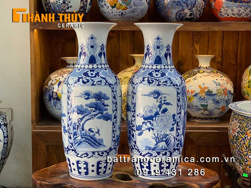 Lục bình trang trí 60cm hoa tứ quý tùng cúc trúc mai đẹp bán chạy