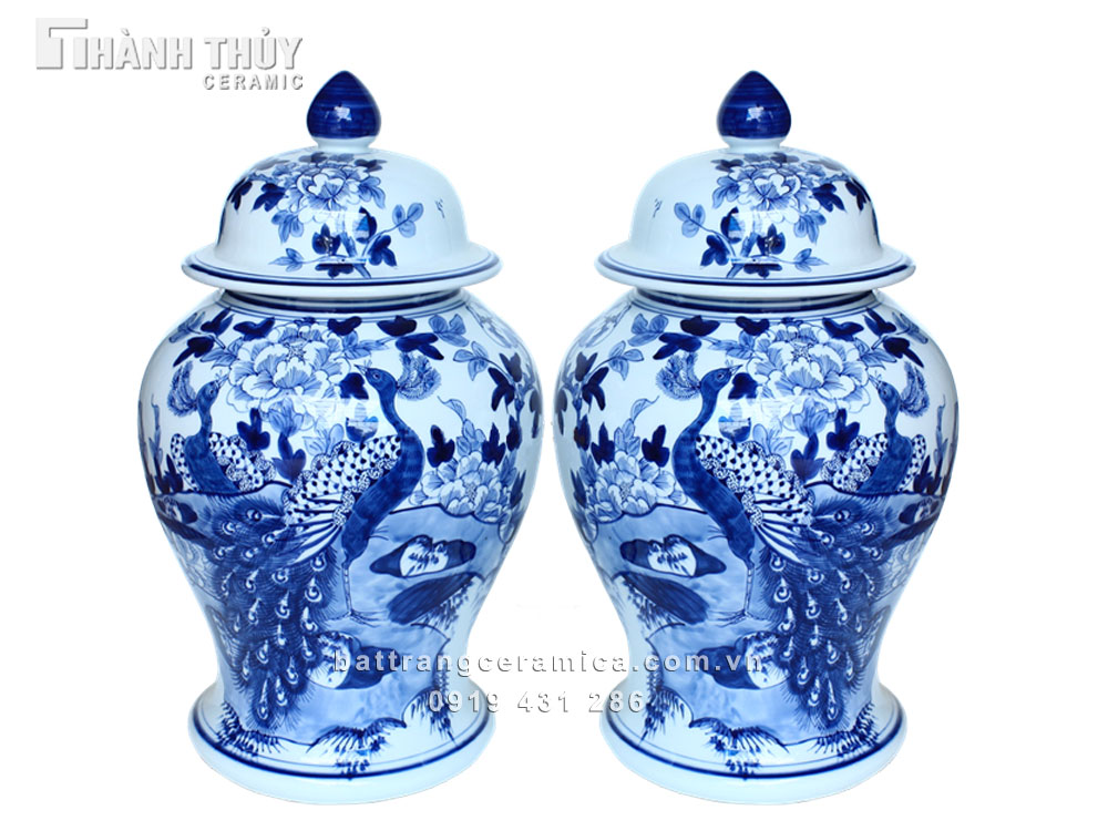 Chóe Mẫu Đơn Chim Công 10L đẹp sang trọng quà tặng ý nghĩa 