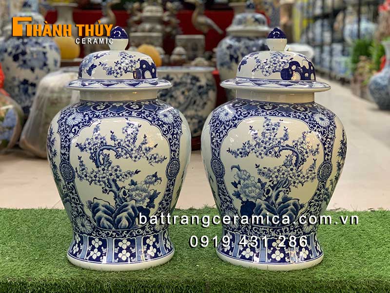 Chóe tứ cảnh Bát Tràng 20L gốm sứ cao cấp may mắn, sung túc 