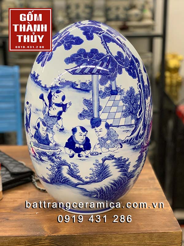 Trứng Phong Thủy Bách Nhi Bách Phúc 48cm Quà Tặng Ý Nghĩa Trứng Phong Thủy Bách Nhi Bách Phúc 48cm Quà Tặng Ý Nghĩa