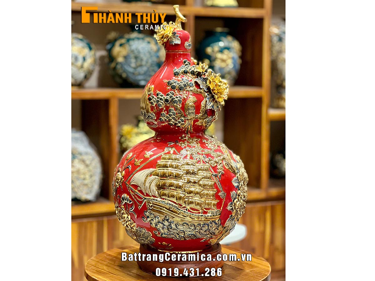 Hồ lô phong thủy Thuận buồm xuôi gió 65cm may mắn tài lộc 