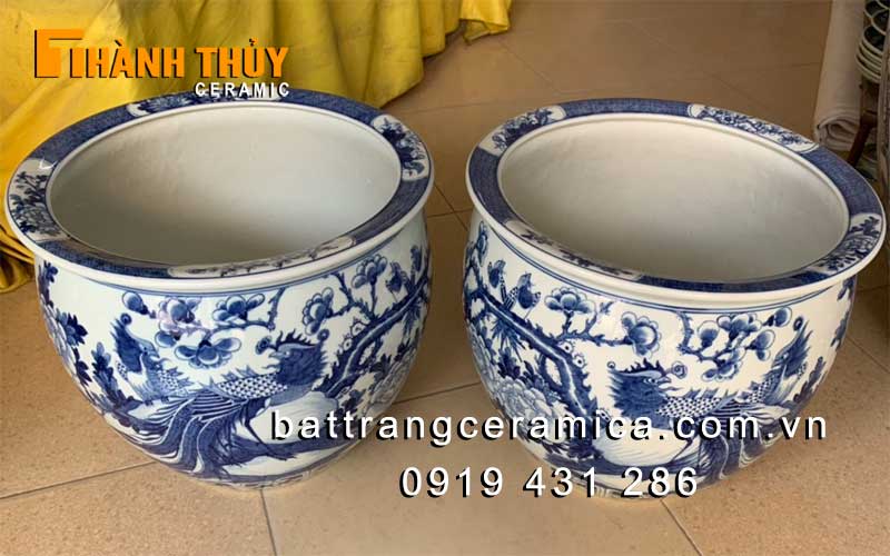 Thống sứ Bát Tràng Trĩ Lam 40cm Phong thủy Thu hút tài lộc Thống sứ Bát Tràng Trĩ Lam 40cm Phong thủy Thu hút tài lộc