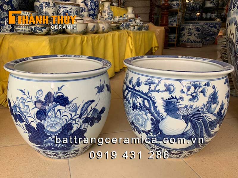 Thống sứ Bát Tràng Trĩ Lam 40cm Phong thủy Thu hút tài lộc Thống sứ Bát Tràng Trĩ Lam 40cm Phong thủy Thu hút tài lộc