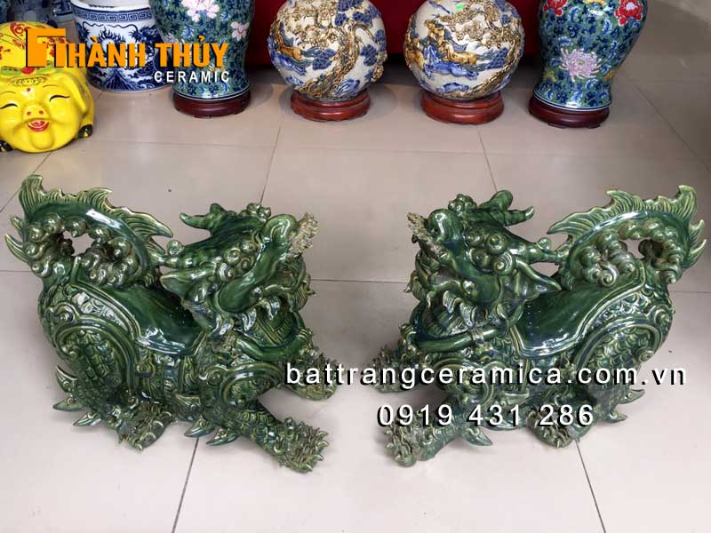 Nghê sứ chầu men ngọc 50cm sang trọng, tinh xảo, quà tặng ý nghĩa Nghê sứ chầu men ngọc 50cm sang trọng, tinh xảo, quà tặng ý nghĩa