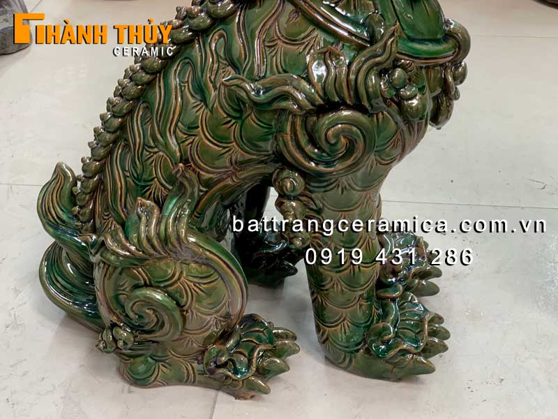 Nghê sứ men ngọc cao 70 cm tinh xảo thủ công bảo vệ phong thủy Nghê sứ men ngọc cao 70 cm tinh xảo thủ công bảo vệ phong thủy