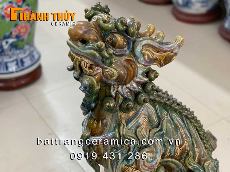 Tượng nghê gốm sứ Bát Tràng 70cm phong thủy cao cấp trang trí nhà thờ Tượng nghê gốm sứ Bát Tràng 70cm phong thủy cao cấp trang trí nhà thờ