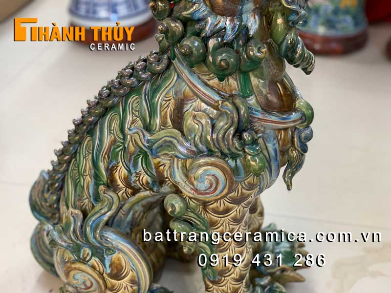 Tượng nghê gốm sứ Bát Tràng 70cm phong thủy cao cấp trang trí nhà thờ Tượng nghê gốm sứ Bát Tràng 70cm phong thủy cao cấp trang trí nhà thờ