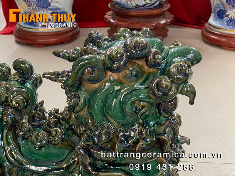 Con Nghê phong thủy sứ men ngọc 35cm tinh xảo bảo vệ tài lộc Con Nghê phong thủy sứ men ngọc 35cm tinh xảo bảo vệ tài lộc