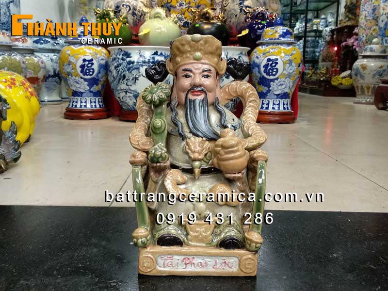 Tượng Ông Thần Tài Quan Lộc Gốm Sứ Bát Tràng Giá Tốt Mua Ngay