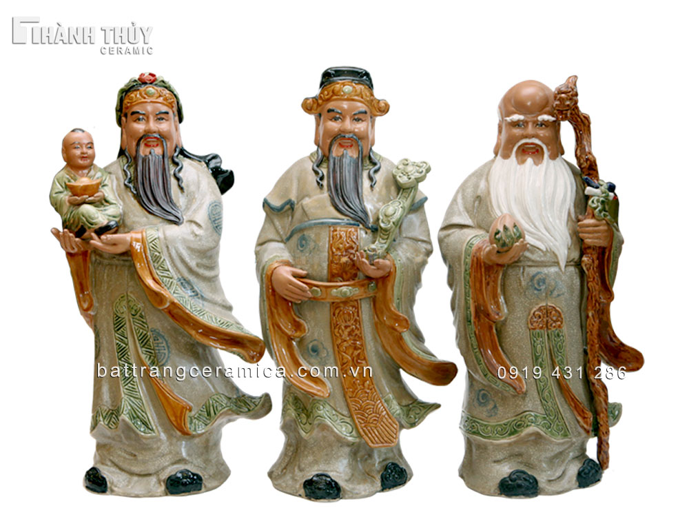 Tượng Tam Đa 60cm phong thủy chuẩn mang may mắn tài lộc