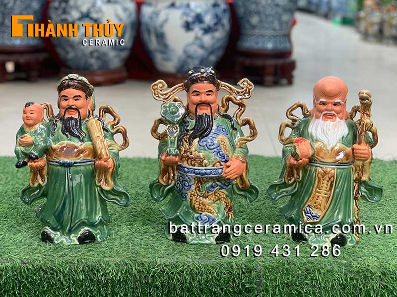 Bộ tượng Tam Đa Phúc Lộc Thọ 30cm sang trọng quà tặng phong thủy