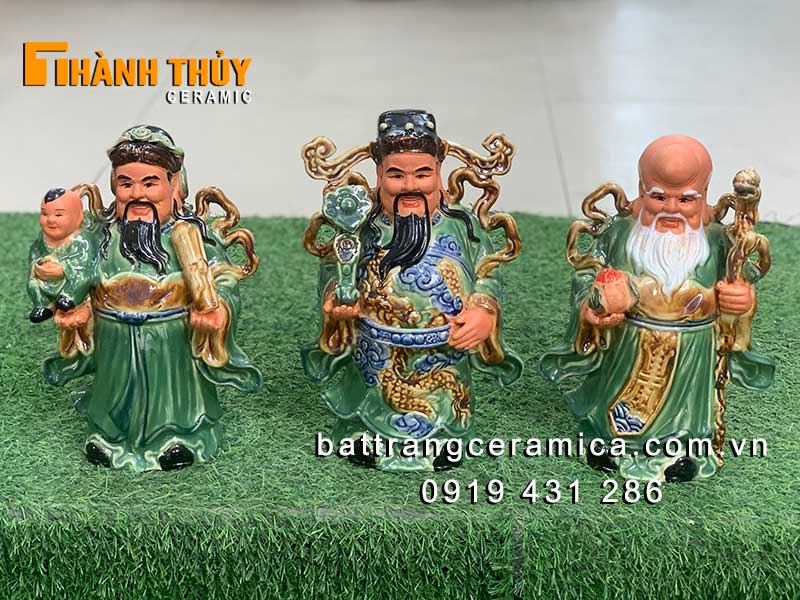 Bộ tượng Tam Đa Phúc Lộc Thọ 30cm sang trọng quà tặng phong thủy