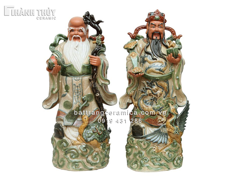 Tượng Tam Đa Tứ Linh Phong Thủy 86cm Phúc Lộc Thọ Cao Cấp