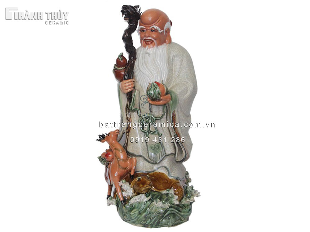 Tượng Phúc Lộc Thọ cao 70 cm đẹp phong thủy, quà tặng ý nghĩa