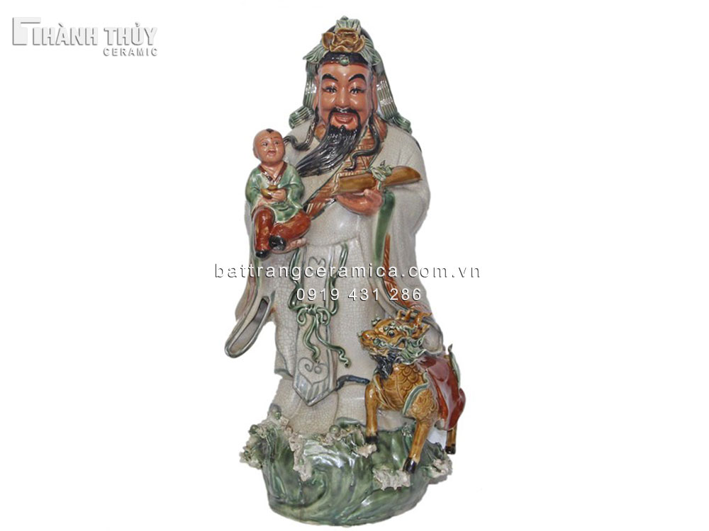 Tượng Phúc Lộc Thọ cao 70 cm đẹp phong thủy, quà tặng ý nghĩa