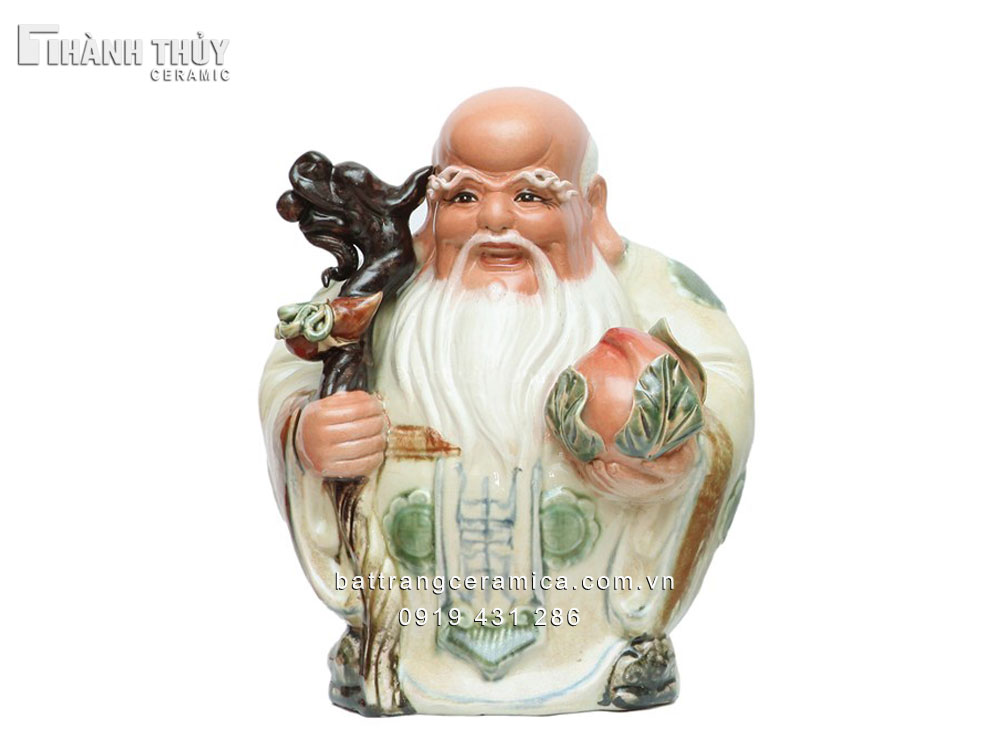 Tượng Phúc Lộc Thọ no đủ 35cm – Quà tặng phong thủy may mắn