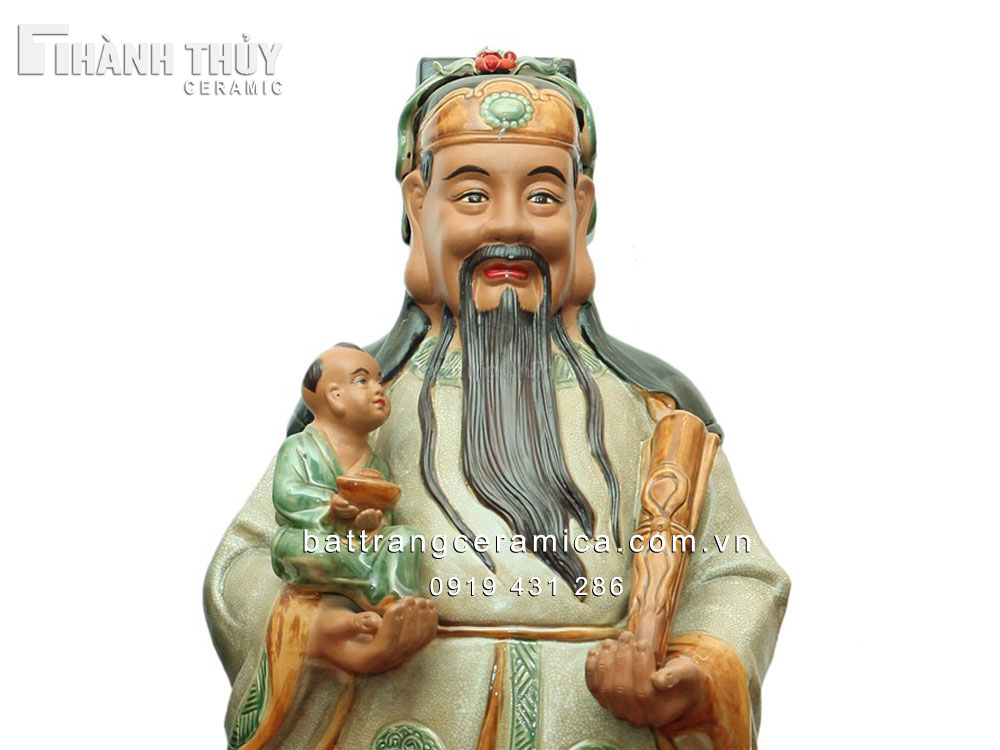 Tượng Tam Đa 100cm phong thuỷ Phúc Lộc Thọ may mắn tài lộc