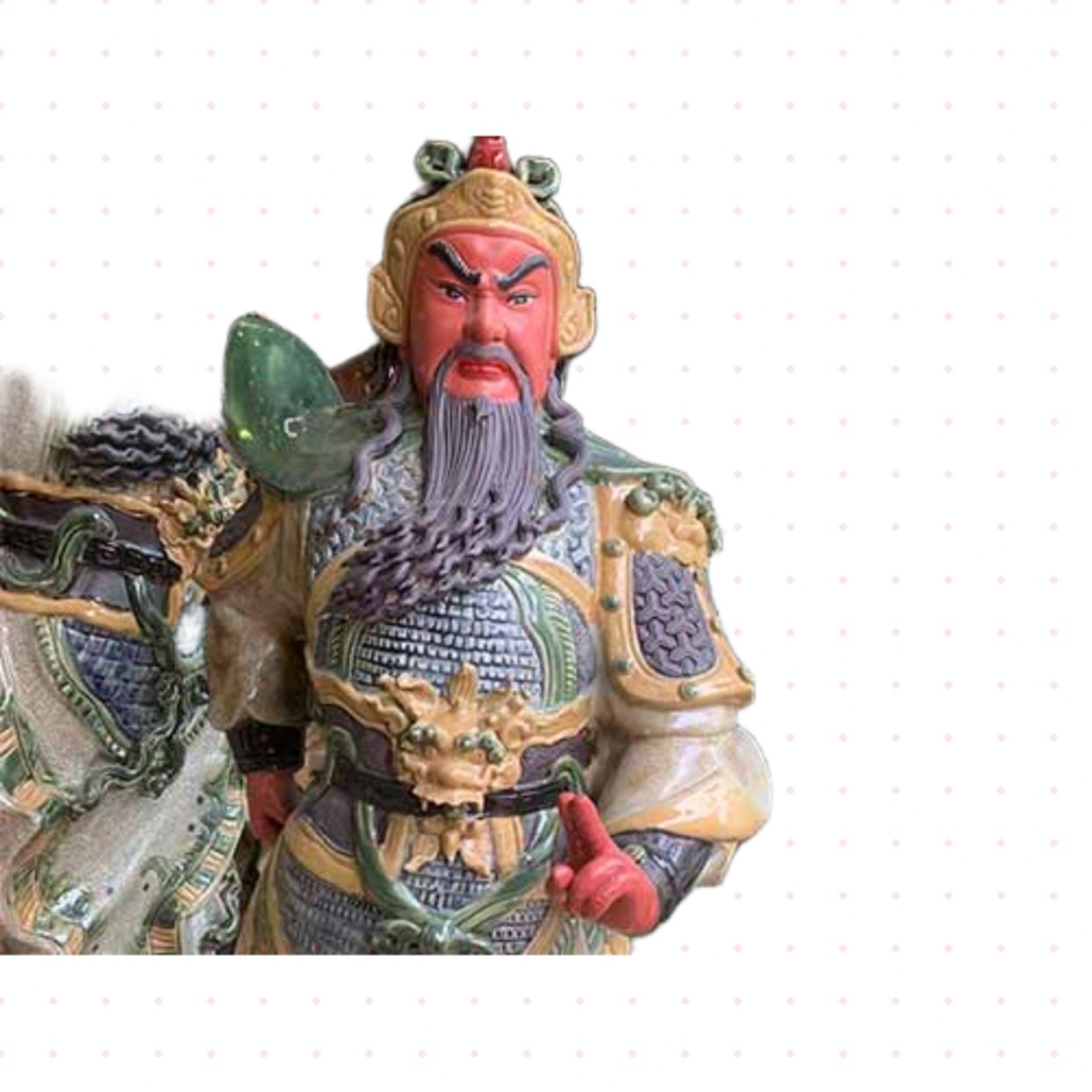 Tượng Quan Công sứ 80cm đao phong thủy trấn trạch sang trọng 