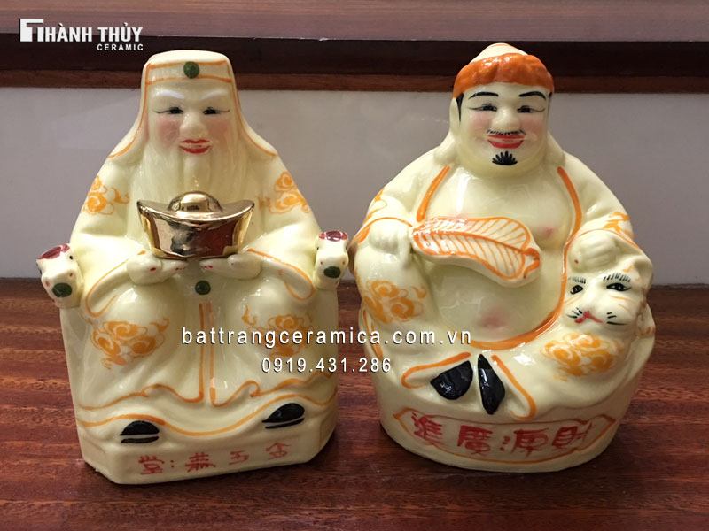 Tượng Thần Tài Thổ Địa vàng 18cm may mắn tài lộc cho kinh doanh