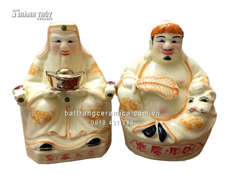 Tượng Thần Tài Thổ Địa vàng 18cm may mắn tài lộc cho kinh doanh 