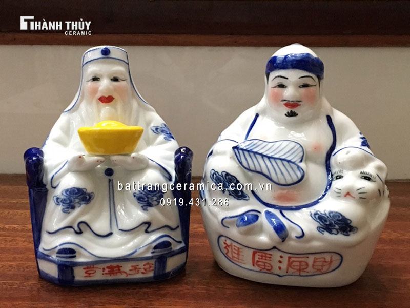 Tượng Thần Tài Thổ Địa xanh 16 cm may mắn tài lộc kinh doanh