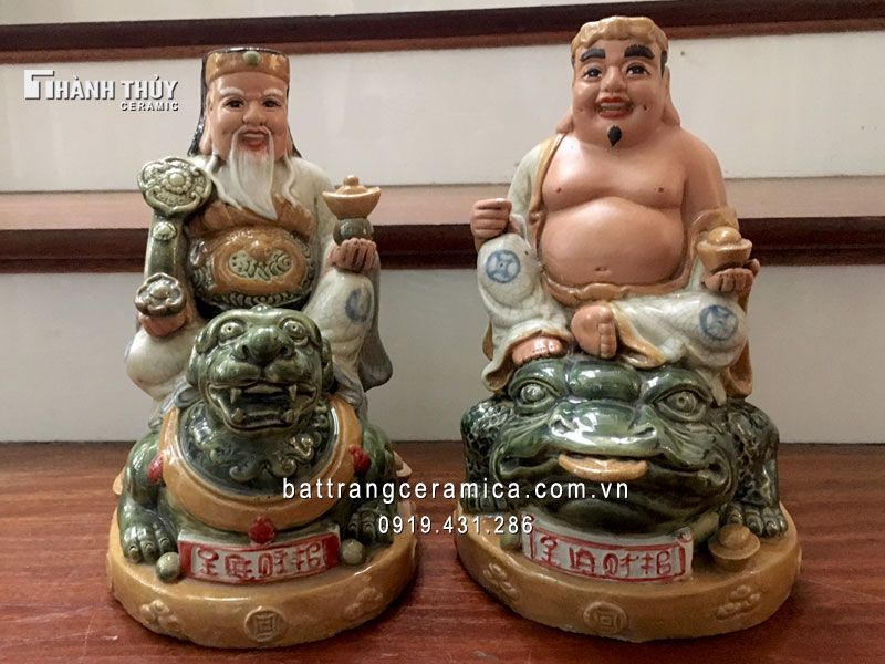 Tượng Thần Tài Thổ Địa Bát Tràng 28cm Phú Quý Tài Lộc