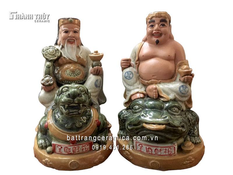 Tượng Thần Tài Thổ Địa Bát Tràng 28cm Phú Quý Tài Lộc 