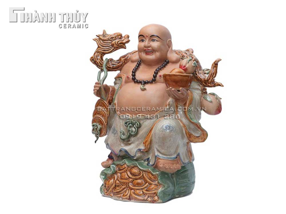 Tượng Di Lặc Gánh Tiền Đào Phong Thủy Đẹp May Mắn Tài Lộc