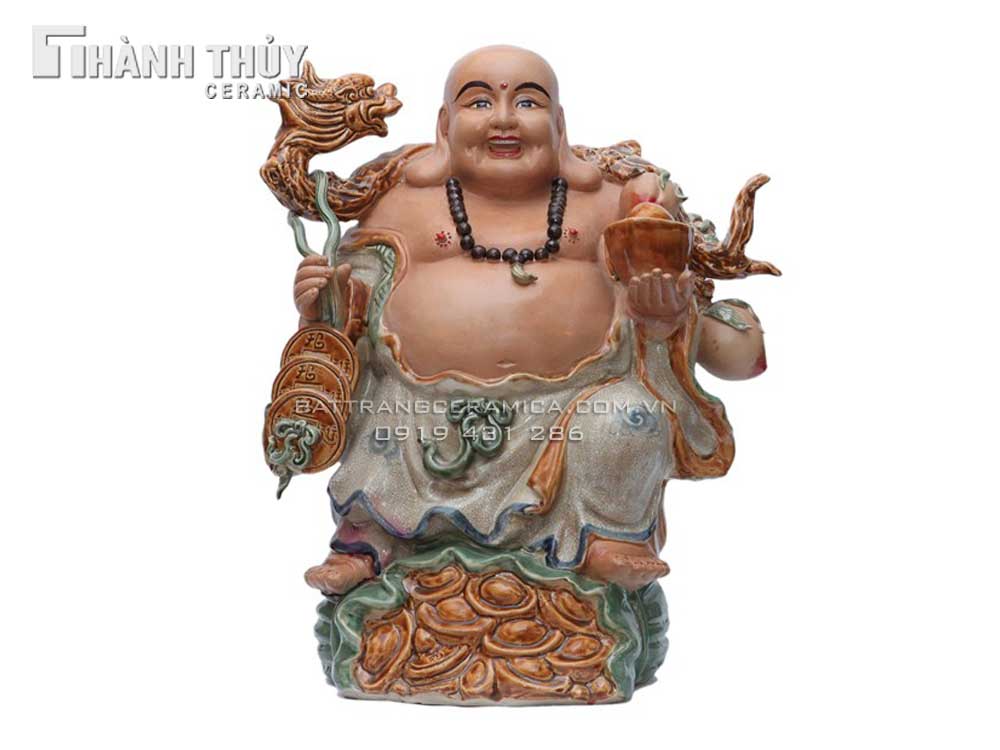 Tượng Di Lặc Gánh Tiền Đào Phong Thủy Đẹp May Mắn Tài Lộc 