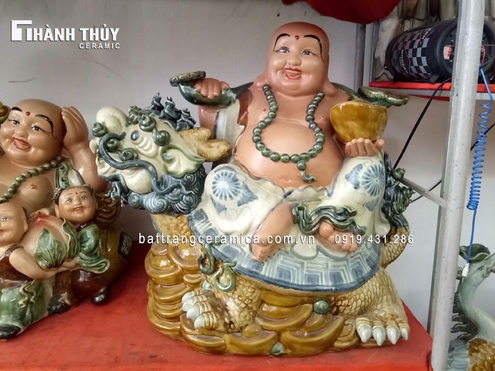 Tượng Di Lặc Rùa Vàng 50cm Quà Tặng Ý Nghĩa Độc Đáo