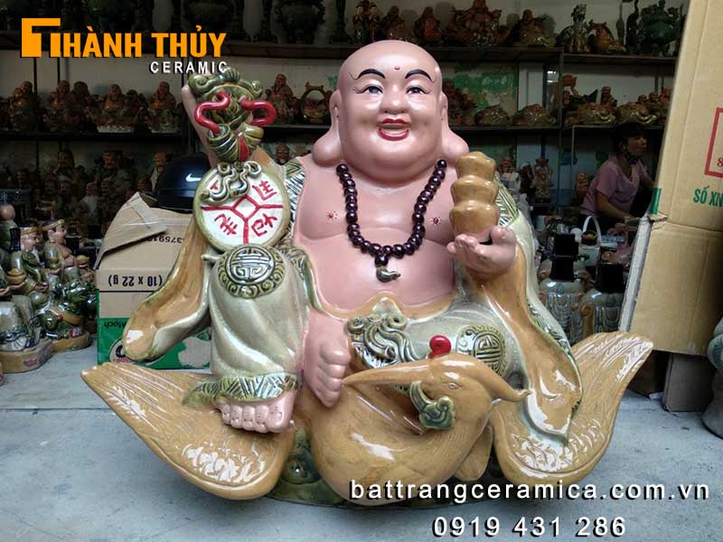 Tượng Phật Di Lặc 58cm Sứ Cao Cấp Quà Tặng May Mắn