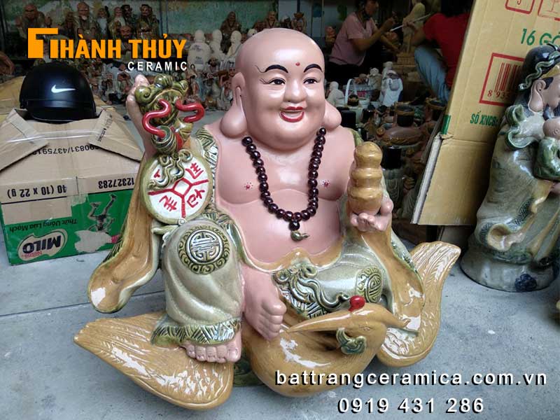 Tượng Phật Di Lặc 58cm Sứ Cao Cấp Quà Tặng May Mắn