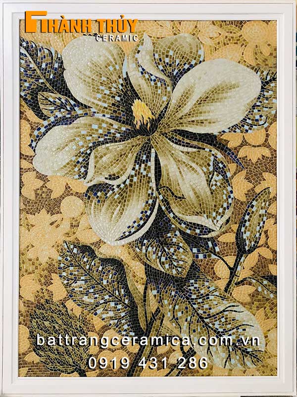 Tranh mosaic gốm sứ Bát Tràng trang trí phòng khách đẹp sang