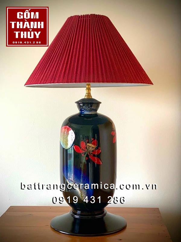 Đèn ngủ gốm sứ hoa sen hiện đại cao cấp phòng khách giá tốt Đèn ngủ gốm sứ hoa sen hiện đại cao cấp phòng khách giá tốt