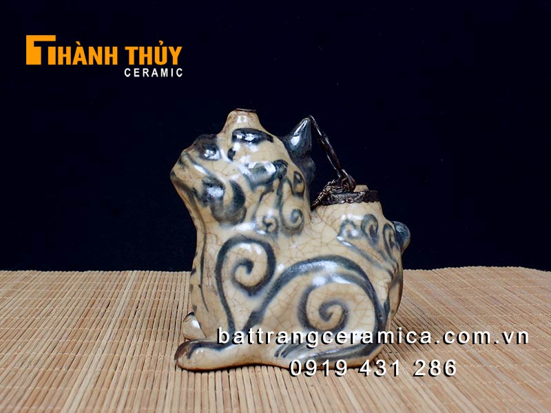 Điếu bát mini con nghê Bát Tràng giả cổ sang trọng tiện dụng