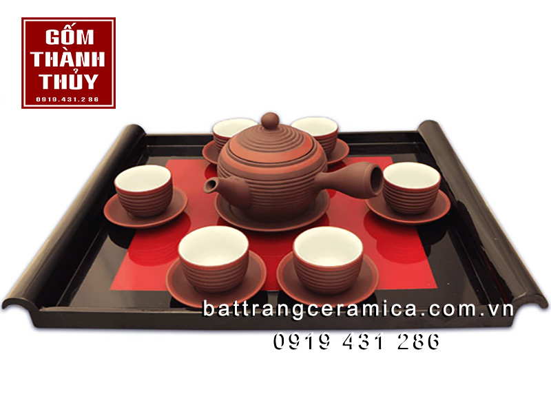 Bộ trà tử sa cao cấp Miệng rộng Tay ngang Độc đáo Sang trọng