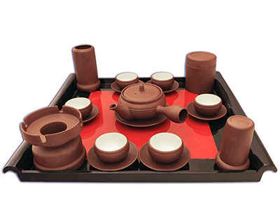 Bộ trà miệng rộng ganh nâu tặng quà cao cấp tiện dụng 